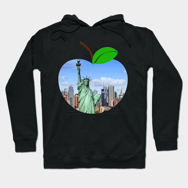 Big Apple New York Statue Of Liberty Big City Hoodie by twizzler3b